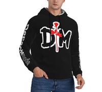 RUOPASWEAST Mode Music De&PE&Che Band Sweat à Capuche Homme - Hoodie Coton Confortable à Manches Longues - Pull Streetwear Rock Music Fans - Vêtement de Sport Décontracté - Cadeau Musique Small