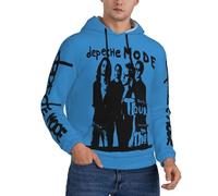RUOPASWEAST Mode Music De&PE&Che Band Sweat à Capuche Homme - Hoodie Coton Confortable à Manches Longues - Pull Streetwear Rock Music Fans - Vêtement de Sport Décontracté - Cadeau Musique X-Large