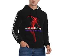 RUOPASWEAST Mode Music De&PE&Che Band Sweat à Capuche Homme - Hoodie Coton Confortable à Manches Longues - Pull Streetwear Rock Music Fans - Vêtement de Sport Décontracté - Cadeau Musique Medium