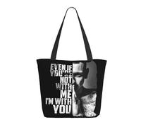 RUOPASWEAST Rock Band Chester Singer Bennington Sac de courses réutilisable pour femme - Sac fourre-tout léger style rock des années 90 - Cadeau écologique pour fan - Motif groupe alternatif