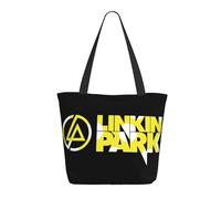 RUOPASWEAST Rock Band Chester Singer Bennington Sac de courses réutilisable pour femme - Sac fourre-tout léger style rock des années 90 - Cadeau écologique pour fan - Motif groupe alternatif