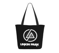 RUOPASWEAST Rock Band Chester Singer Bennington Sac de courses réutilisable pour femme - Sac fourre-tout léger style rock des années 90 - Cadeau écologique pour fan - Motif groupe alternatif