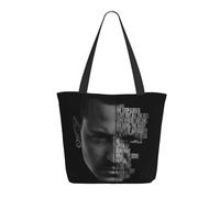 RUOPASWEAST Rock Band Chester Singer Bennington Sac de courses réutilisable pour femme - Sac fourre-tout léger style rock des années 90 - Cadeau écologique pour fan - Motif groupe alternatif
