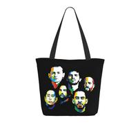 RUOPASWEAST Rock Band Chester Singer Bennington Sac de courses réutilisable pour femme - Sac fourre-tout léger style rock des années 90 - Cadeau écologique pour fan - Motif groupe alternatif