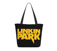 RUOPASWEAST Rock Band Chester Singer Bennington Sac de courses réutilisable pour femme - Sac fourre-tout léger style rock des années 90 - Cadeau écologique pour fan - Motif groupe alternatif