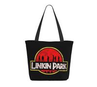 RUOPASWEAST Rock Band Chester Singer Bennington Sac de courses réutilisable pour femme - Sac fourre-tout léger style rock des années 90 - Cadeau écologique pour fan - Motif groupe alternatif