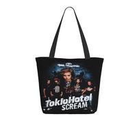 RUOPASWEAST Tokio Rock Band Hotel Sac Fourre-Tout Femme - Sacs à Main Rock Réutilisables En Coton - Sac Shopping Pour Supporter D'Un Groupe Allemand - Cadeau Musical écologique