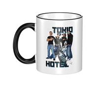 RUOPASWEAST Tokyo Music Rock Band Kaulitz Hotel Mug Céramique 330ml Bord Coloré - Tasse Café Rock Groupe Allemand - Cadeau Fan Musique Pop Rock - Accessoire Cuisine Déco