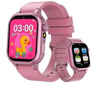 Ruopoem 32 Jeux Montre Connectée Enfant, Montre Enfant Garcon Fille HD Caméra Musique Vidéo Podomètre Livre Audio Réveil, Montre Intelligente Enfant Cadeaux Anniversaire pour Filles et Garçons