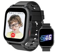 Ruopoem 4G Montre Connectée Enfant avec GPS, Montre GPS Enfant Tracker avec Appel Vidéo Téléphone Chat Vocal SOS Réveil Appareil IP68 Mode Classe Jeux, Smartwatch Cadeau pour Filles et Garçons