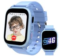 Ruopoem 4G Montre Connectée Enfant avec GPS, Montre GPS Enfant Tracker avec Appel Vidéo Téléphone Chat Vocal SOS Réveil Appareil IP68 Mode Classe Jeux, Smartwatch Cadeau pour Filles et Garçons