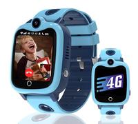 Ruopoem 4G Montre Connectée Enfant, Montre GPS Enfant Tracker avec SIM Appel Vidéo Chat Vocal GPS SOS Réveil Jeux Mode Scolaire Étanche, Montre Telephone EnfantCadeau pour Filles et Garçons