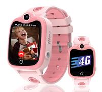 Ruopoem 4G Montre Connectée Enfant, Montre GPS Enfant Tracker avec SIM Appel Vidéo Chat Vocal GPS SOS Réveil Jeux Mode Scolaire Étanche, Montre Telephone EnfantCadeau pour Filles et Garçons