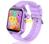 Ruopoem Montre Connectée Enfant 32 Jeux, Montre Enfant Garcon Fille HD Caméra Musique Vidéo Podomètre Livre Audio Réveil, Montre Intelligente Enfant Cadeaux Anniversaire pour Filles et Garçons