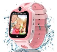 Ruopoem Montre Connectée Enfant 4G, Montre GPS Enfant Tracker avec Appel Vidéo SOS Caméra Étanche IP68 Mode Classe Jeux Réveil, Montre Telephone avec SIM Cadeau pour Filles et Garçons