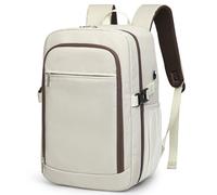 RuoSien Bagage Cabine 40x30x20 pour Ryanair Sac Cabine avec Port de Chargement USB Poche Dos Sécurisée Anti Vol Compartiment à Humidité et Sangle Réglable Idéal Weekend et Voyage (Abricot, 40x20x28)