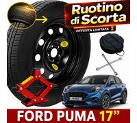 Ruotino De Scorta 17" Pour Ford Puma Cric Clé Sacca 125/70R17 OK MEGABOX Neuf