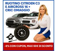 Ruotino Di Scorta Citroen DS C3 e C3 Aircross 16" 125/85R16 + Cric En cadeau