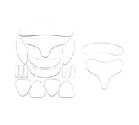 RUOVANL Lot de 18 patchs anti-rides réutilisables en silicone pour le visage, le front, les pattes d'oie, les lignes du sourire, le cou et la poitrine, coussinets doux pour un usage quotidien et
