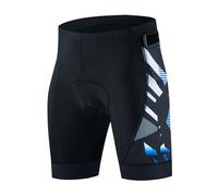 Ruowuhen Cuissard Velo Homme Cycliste avec 3 Poches, Respirant à Séchage Rapide Short de Cyclisme Rembourré Bleu XXL