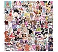RuPaul's Lot de 50 autocollants en vinyle découpés pour ordinateurs portables, téléphones, étuis, murs, bagages, livres et bouteilles d'eau