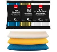 RUPES Bigfoot Lot de 3 tampons de polissage en mousse 130 x 150 mm 1 de chaque lot de mousse grossière fine ultra fine 9.DA150