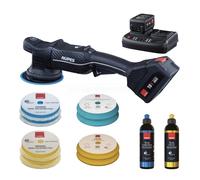 Rupes Ibrid Machine de Polissage Excentrique 15mm Hub - Ø125mm - 2 Batteries -