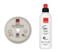 RUPES UNO PURE Pâte à polir haute brillance (250 ml) + Rupes tampon de polissage ultrafin (130/150 mm)
