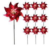 rupusiner Wheels de Broches réfléchissants, 10pcs 20, 5 Pin de Broche Jardin avec enjeux, dispositifs dissuasifs sur Les Oiseaux Rouges, Moulin à Vent pour la Cour et Les Roues Jardinage