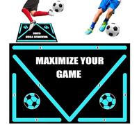 Ruqingg Mat d'entraînement de Football 35x23, 6 Pouces Anti-Skid Rubber Football Training Mat Maîtrise de Silencieux Équipement Portable pour Les Enfants Adultes Amélioration des compéten