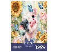 Rural Fleur Sea Puzzles 1000 Pieces Cadeau Unique Animaux Jeu Éduchatif Challenge Toy À De Qualité Supérieure Peinture Art pour Adultes Enfants 38x26cm/1000pcs