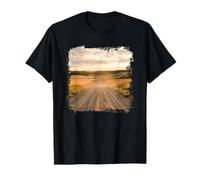 Rural Gravel Road Campagne Scenic Winding Path T-Shirt