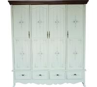 Rural Keiderschrank Armoire étagère 198cm Vestiaire en bois véritable Meubles