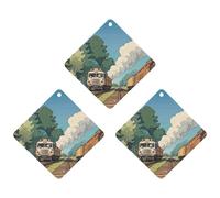 Rural Locomotive Smoking Railway Lot de 3 désodorisants à suspendre pour voiture, maison, bureau, style blanc