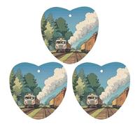 Rural Locomotive Smoking Railway Lot de 3 désodorisants à suspendre pour voiture, maison, bureau, style blanc
