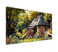 Rural Peinture par Numero Adulte Enfant, Kits de Peinture Numero Adulte Paysage, Kit Creatif Paint by Numbers avec Peintures et Pinceaux Toile 180x80cm, Decoration Chambre Murale, Cadeau Femme P-49