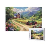 Rural Puzzle 1000 Pièces Adultes Puzzle Tracteur Classique, Activite Manuelle Adulte, Puzzles de Jeu Stimulants, Puzzles Impossible, Enjoy Activités de défi Familial pour Ies Soirées de Jeu,p155t