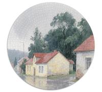 Rural Town Puzzle 1000 Pièces Cadeau Unique Building Jeu Éducatif Challenge Toy À De Qualité Supérieure Peinture Art pour Adultes Et Enfants À Partir De 14 Ans 1000pcs (67.5x67.5cm)