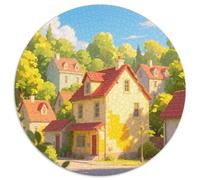 Rural Town Puzzle 1000 Pièces Cadeau Unique Building Jeu Éducatif Challenge Toy À De Qualité Supérieure Peinture Art pour Adultes Et Enfants À Partir De 12 Ans 1000pcs (67.5x67.5cm)