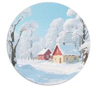 Rural Town Puzzles 1000 Pieces Cadeau Unique Building Jeu Éducatif Challenge Toy À De Qualité Supérieure Peinture Art pour Adultes Et Enfants 1000pcs (67.5x67.5cm)