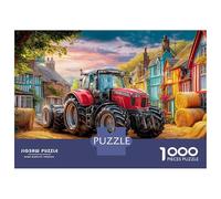 Rural Tractor Casse-tête 1000 Pièces avec Découpe De Précision, Jeu De Puzzles en Lot Rural Paintingpuzzle De Développement Cognitif pour Une Activité Intergénérationnelle, Le Puzz