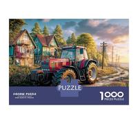 Rural Tractor Puzzle 1000 Pièces Adulte sans Poussière, Puzzle Difficile Farm Vehicleénigme De Compétence Logique pour Une Activité Zen, Puzzle Cadeau d'anniversaire 52x38cm/1000pc