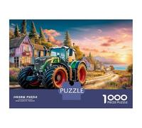 Rural Tractor Puzzle 1000 Pièces avec Assemblage Fluide, Puzzle Adulte Old Farm View Artimpossible Difficile Très Difficile Défiante pour Une Activité en Famille, Cadeau De Retraite 38x