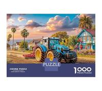 Rural Tractor Scene Casse-tête 1000 Pièces, Style Peinture Paysage Rural Puzzle De Collection Artistique, Carton Épais Et Robuste, sans Poussière 38x26cm/1000pcs