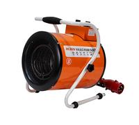 RURIS Chauffage Soufflant Électrique Industriel VULCANO 500 5kW, 3 Niveaux de Chauffage, 411 m³/h, Thermostat Intégré, IPX4, 380-400V, Pour Atelier, Garage, Chantier