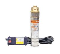 RURIS Pompe Submersible Aqua 101 750W Débit 2400L/H Hauteur Max 60M Câble 15M Raccord 1 Pouce Panneau De Contrôle Inclus Palette Bronze Eau Propre Jardin