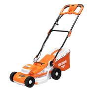RURIS RXE1400 Confort Tondeuse Electrique Gazon 1400W Largeur 340 mm 6 Hauteurs 20-70 mm Bac 35 L Peigne Coupe Poignee Confort Pro Reglable 9 kg