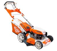 RURIS Tondeuse à Gazon Thermique RX300S 3,5 CV - Largeur 46 cm, Autopropulsée, 5 Fonctions - Ramassage, Éjection, Mulching, 1500 m², Moteur 4 Temps, Bac 65L