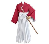 Rurouni Kenshin Himura Kenshin Costume de cosplay Kimono Tenue pour Halloween, carnaval, fête, Himura Kenshin, M