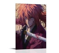 Rurouni Kenshin Himura Kenshin Holding A Sword Poster décoratif sur toile Art mural pour salon, chambre à coucher, art mural, impression photo, décoration moderne pour chambre familiale, 50 x 75 cm